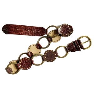 Belt Gold and Brown Circle Chain Size XL